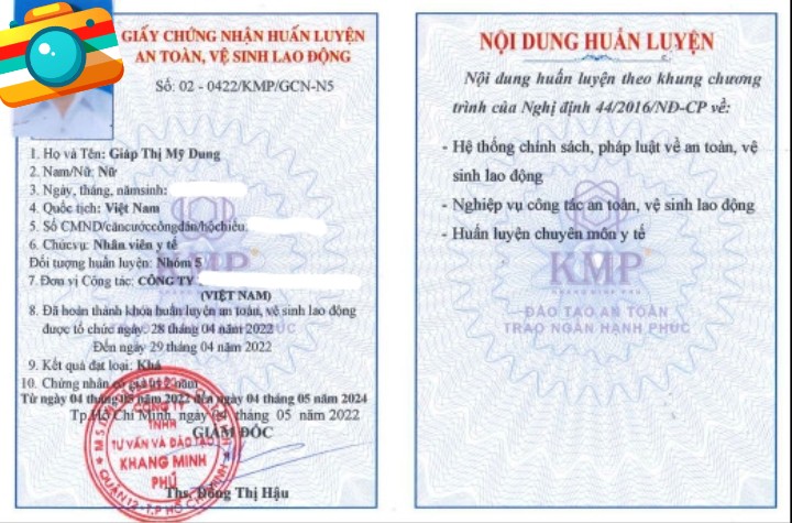 GIẤY CHỨNG NHẬN NHÓM 5